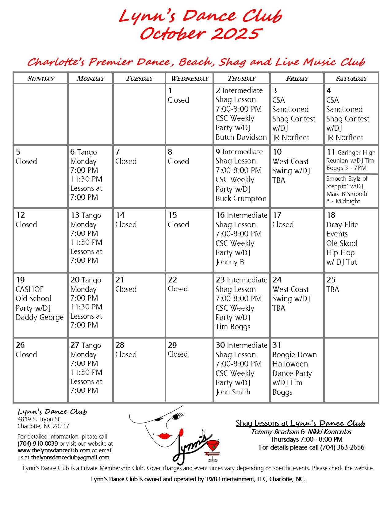 October Calendar